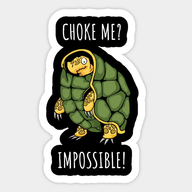 Jiu Jitsu Choke Me Turtle Brazilian BJJ MMA Sticker by ChrisselDesigns